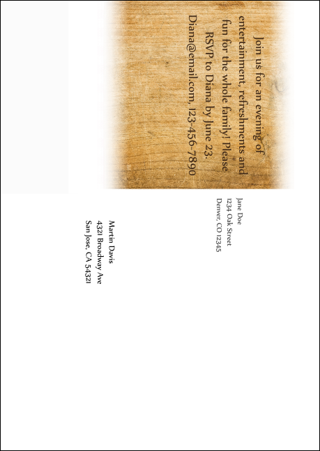 Pig Roast Postcard Mailer Product Back