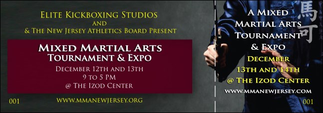 MMA Sword Blue Event Ticket Product Front