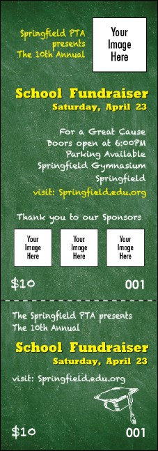 Education Chalk Board Event Ticket Product Front
