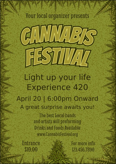 Cannabis Festival Postcard