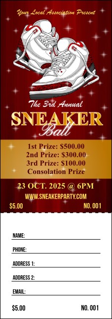 Sneaker Ball Raffle Ticket Product Front