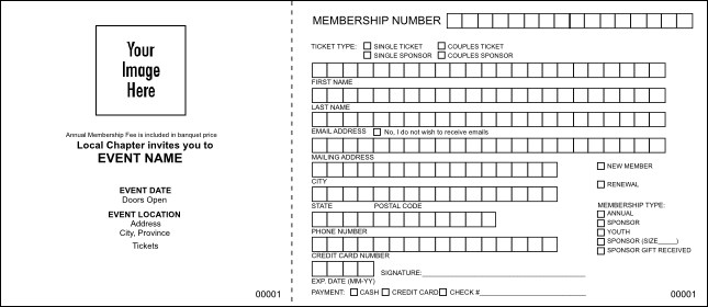 Banquet Ticket VIP Pass Product Front