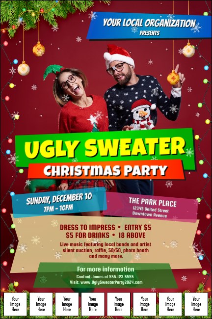 Ugly Sweater Holiday Party Image Poster