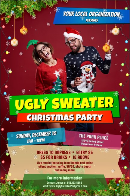 Ugly Sweater Holiday Party Poster Product Front