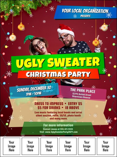 Ugly Sweater Holiday Party Image Flyer