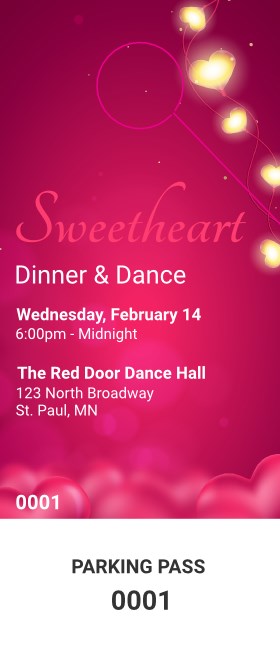 Valentines Day Lovehearts Hang Tag