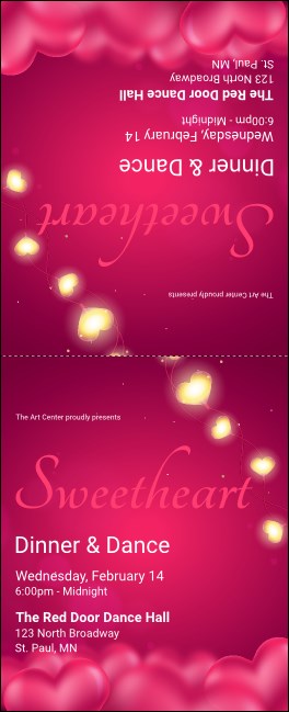 Valentines Day Lovehearts Table Tent