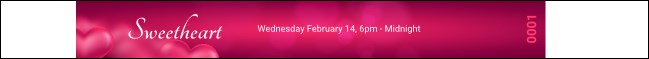 Valentines Day Lovehearts Tyvek Pro Wristband Product Front
