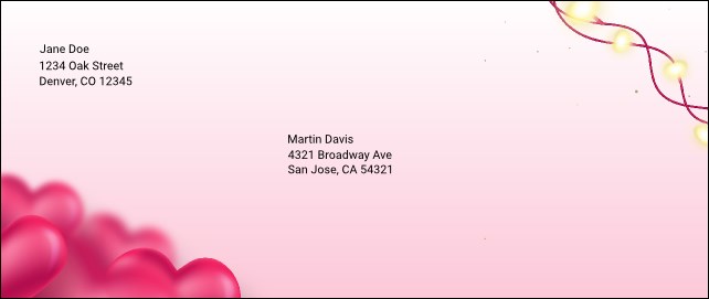 Valentines Day Lovehearts #10 Envelope