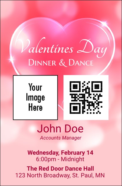 Valentines Day Date VIP Event Badge Small Product Front
