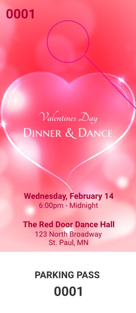 Valentines Day Date Hang Tag Product Front