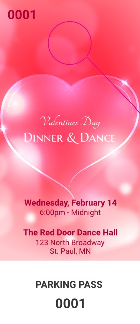 Valentines Day Date Hang Tag Product Front