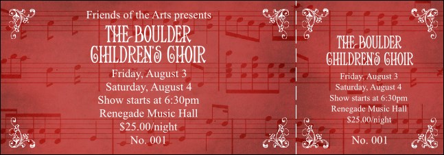 Choral General Admission Ticket 002 Product Front