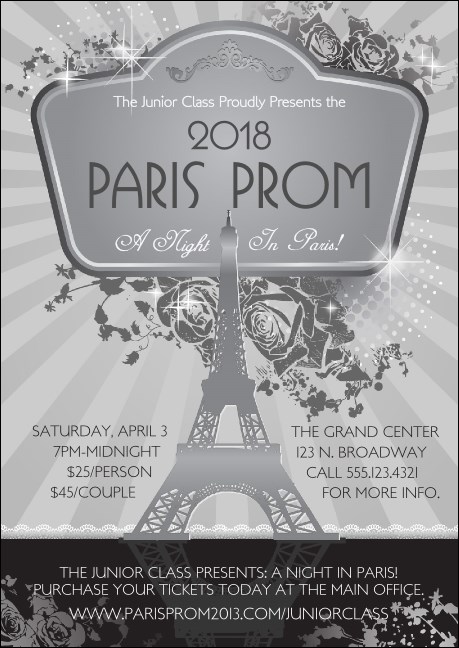 Paris Silver and Black Club Flyer