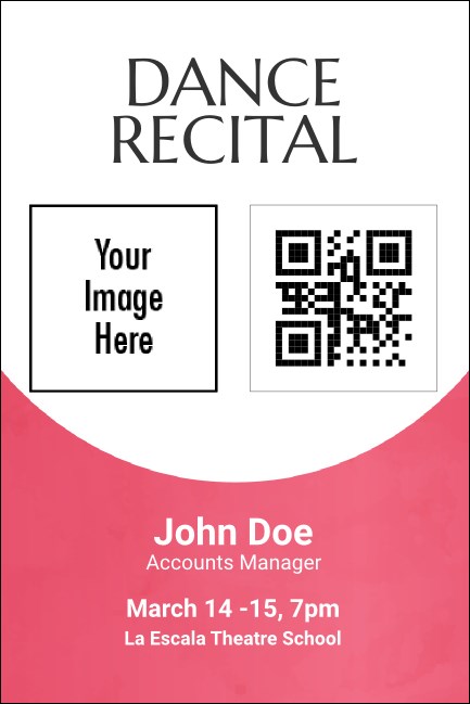 Ballet Dance Recital Economy Event Badge Product Front