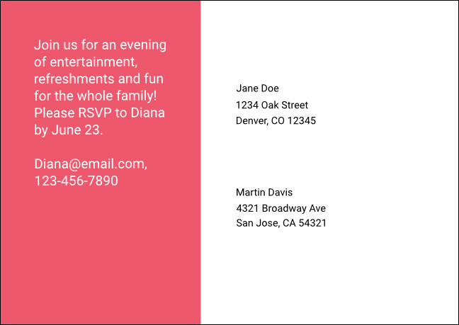 Ballet Dance Recital Postcard Mailer Product Back