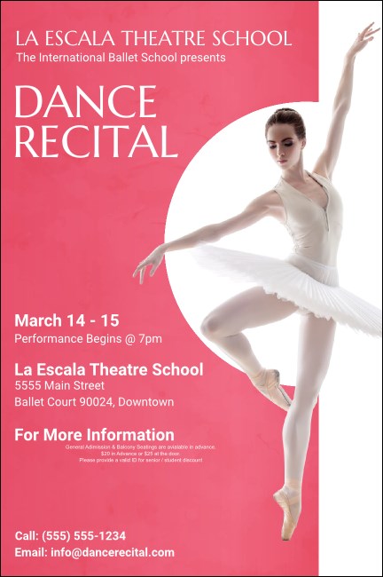 Ballet Dance Recital Poster Product Front