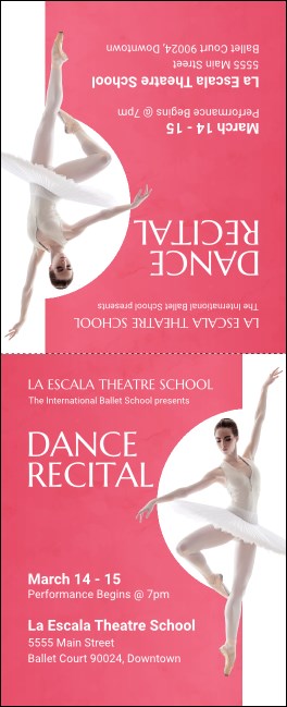 Ballet Dance Recital Table Tent