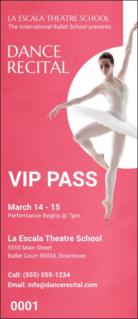 Ballet Dance Recital VIP Pass