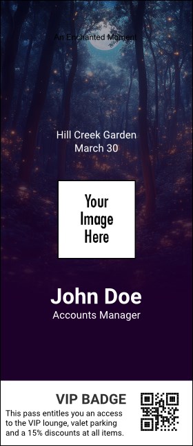 Enchanted Forest VIP Event Badge Large