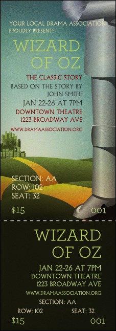 Wizard of Oz Reserved Event Ticket