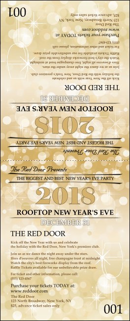 Gold Glitter Table Tent w/ Serial Number