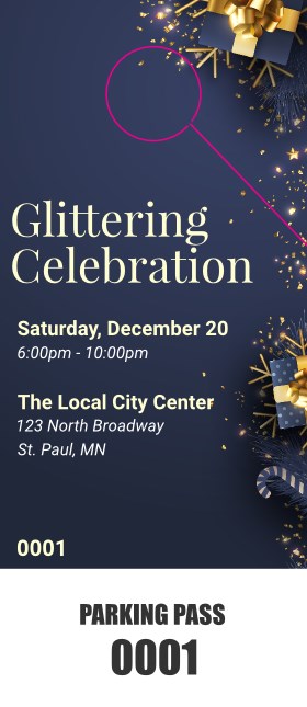 Glittering Celebration Hang Tag