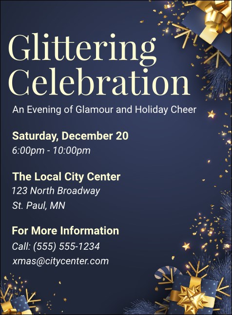Glittering Celebration Invitation Product Front