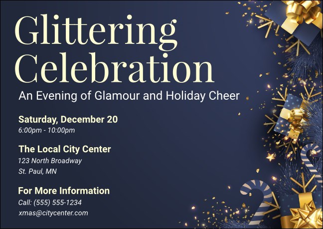 Glittering Celebration Postcard Mailer