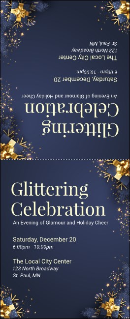 Glittering Celebration Table Tent