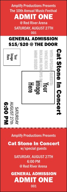 All Purpose Big Logo Event Ticket (Red)