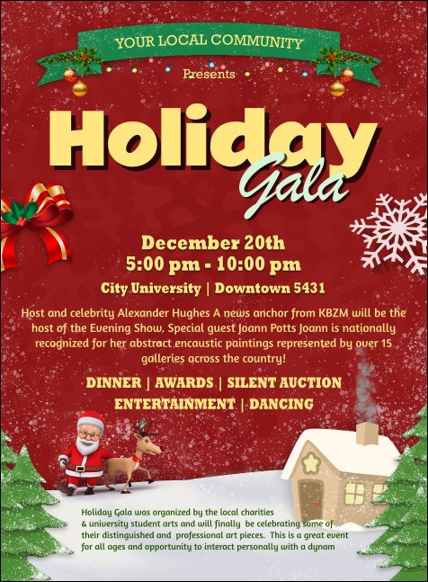 Holiday Gala Invitation Product Front
