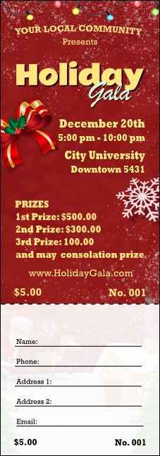 Holiday Gala Raffle Ticket