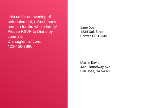 Love Unfolds Postcard Mailer Product Back