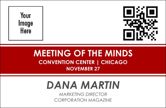 Conference Series: Red Stripe VIP Event Badge Small