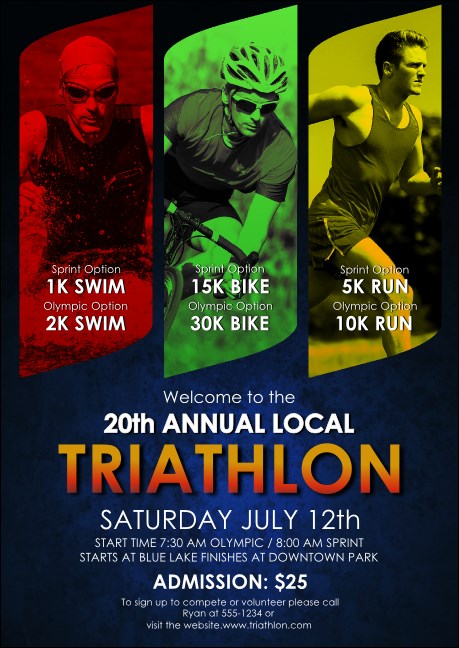 Triathlon Club Flyer Product Front