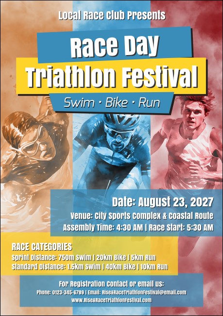Race Day Triathlon  Club Flyer