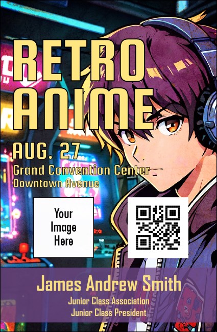 Retro Anime Convention VIP Event Badge Small