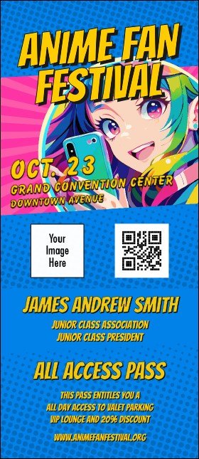 Anime Festival VIP Event Badge Large