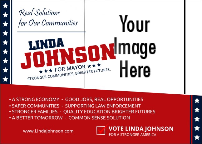 Red Banner Election Postcard