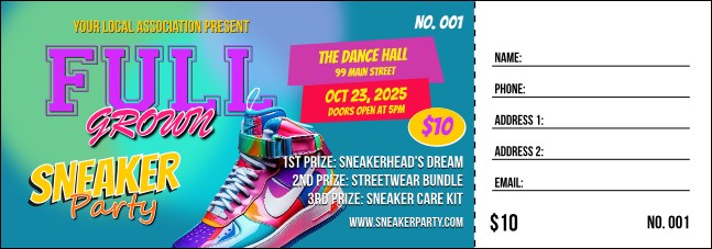 Sneaker Party Raffle Ticket