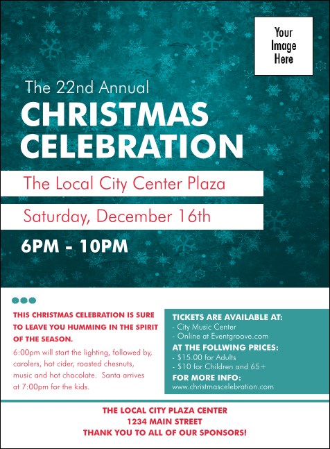 Holiday Snowflake Invitation Product Front