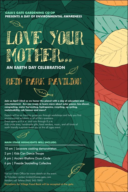 Earth Day Organic Poster Product Front