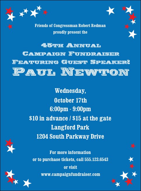 Red, White and Blue Stars Flyer 002 Product Front