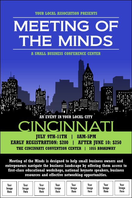 Cincinnati Skyline Logo Poster