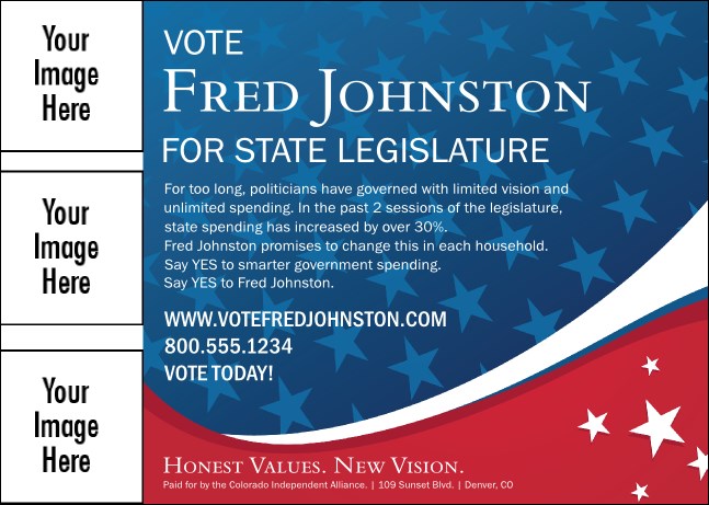 Patriotic Vote Postcard