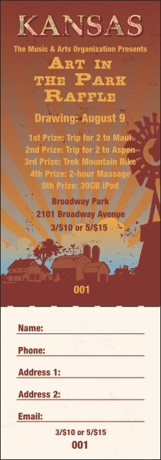 Kansas Raffle Ticket