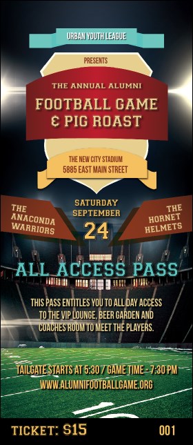 Football Lights VIP Pass Product Front