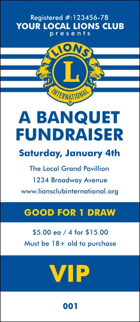 Lions Club International Stripes VIP Pass