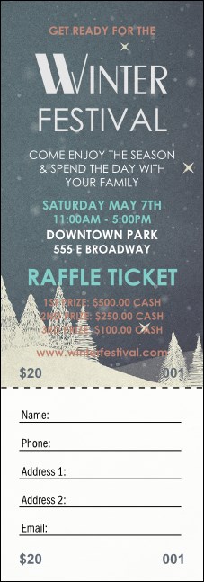 Winter Raffle Ticket Product Front
